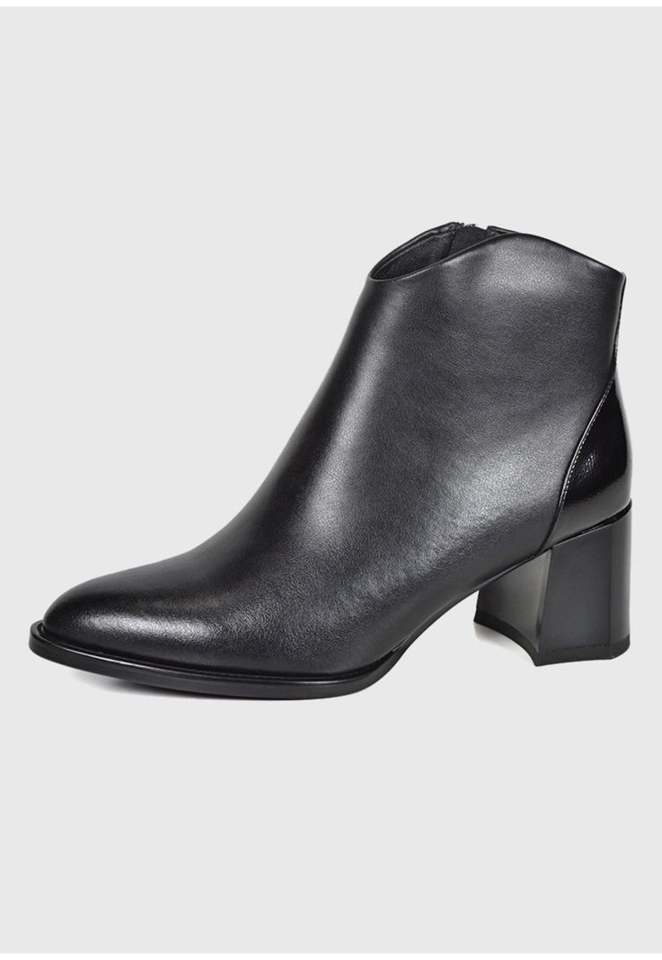 Botín Mujer Cuero Malka Negro-1