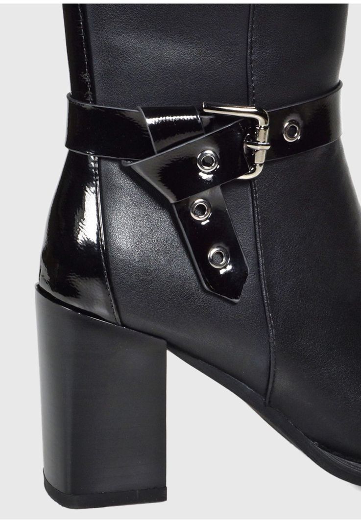 Bota Mujer Cuero Calistena Negro-6