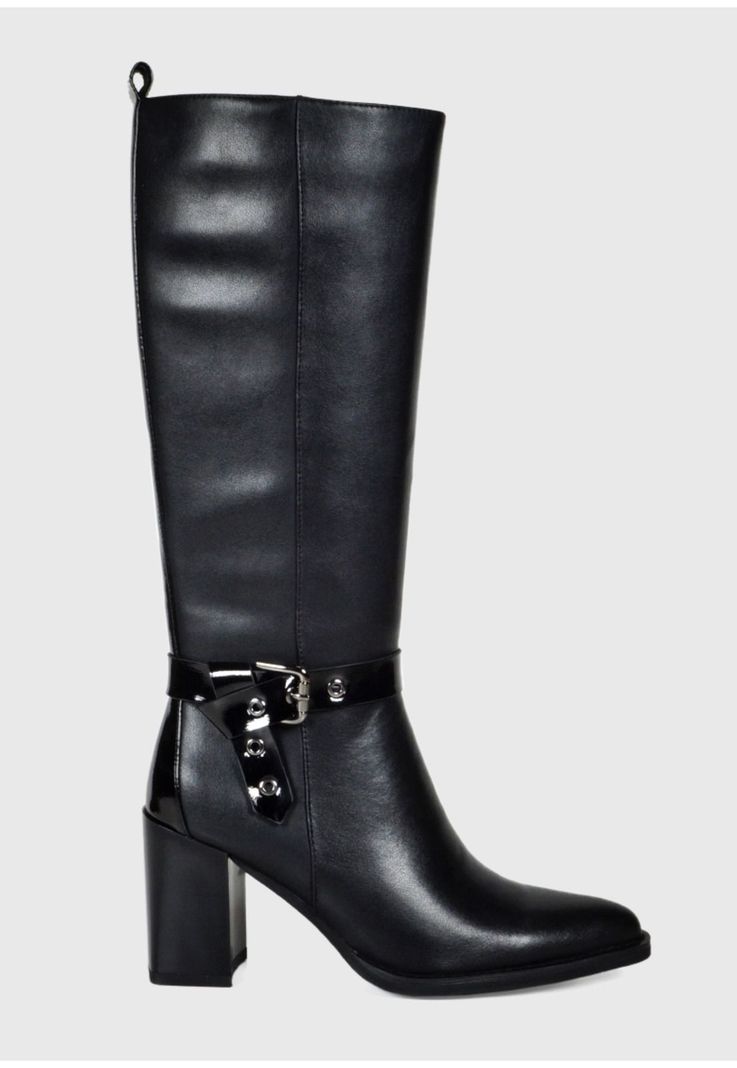 Bota Mujer Cuero Calistena Negro-2