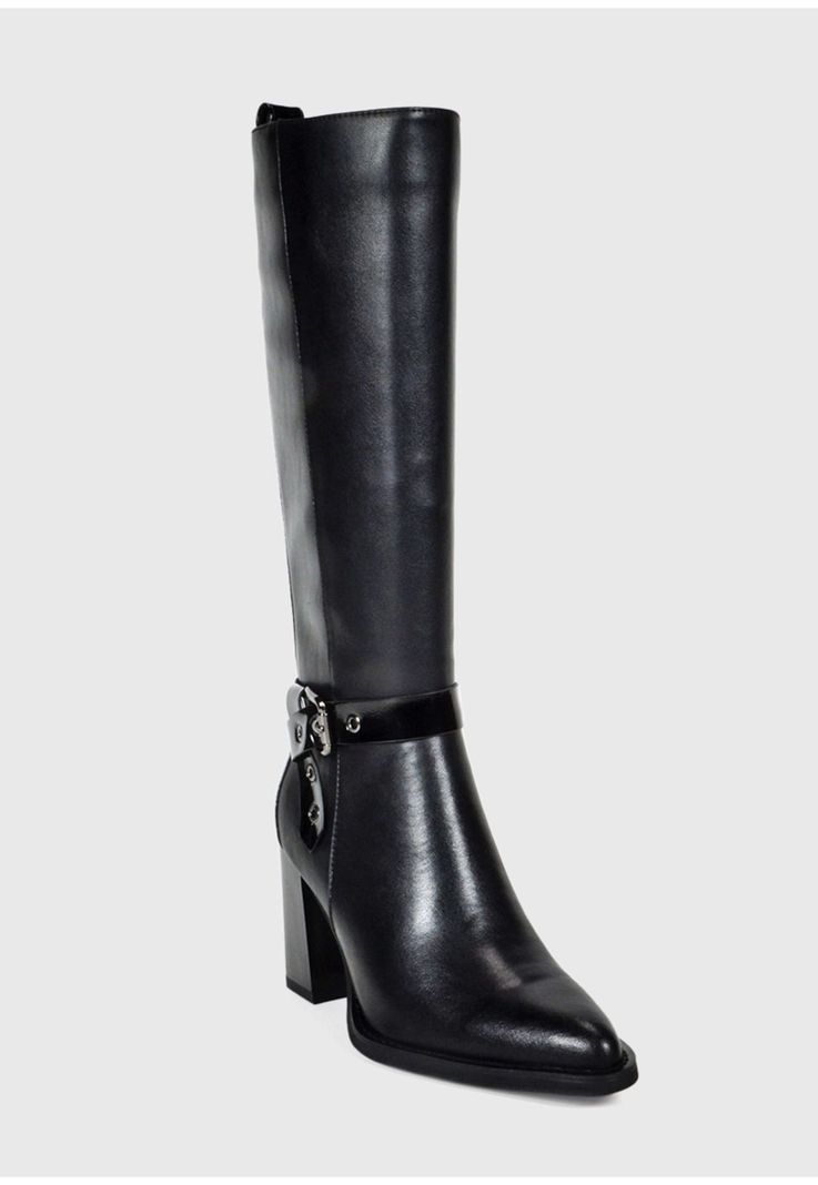 Bota Mujer Cuero Calistena Negro-4
