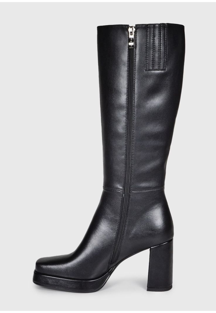 Bota Mujer Cuero Salvia Negro-6