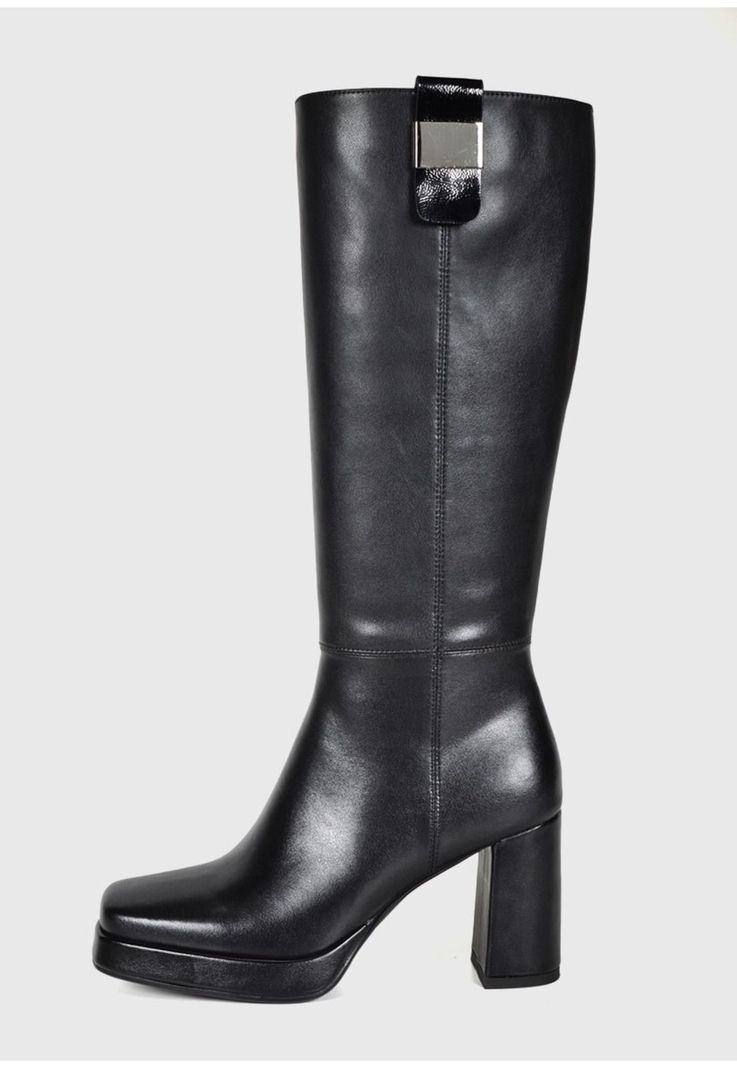 Bota Mujer Cuero Salvia Negro-1