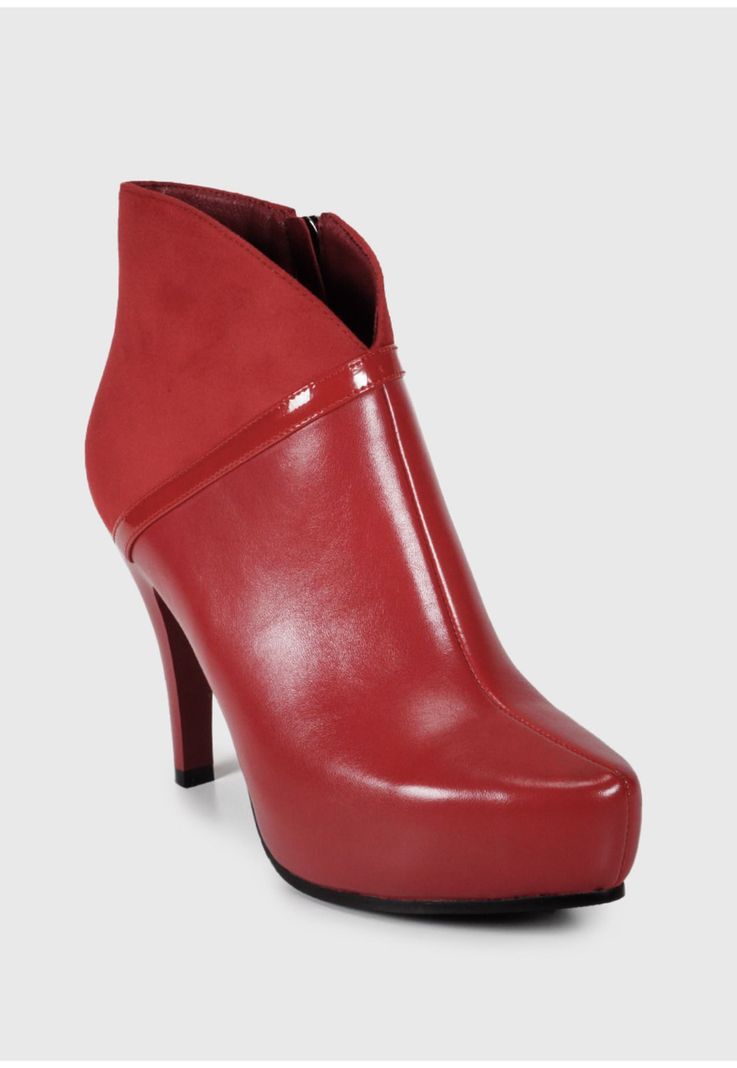 Botín Mujer Levia Rojo -5