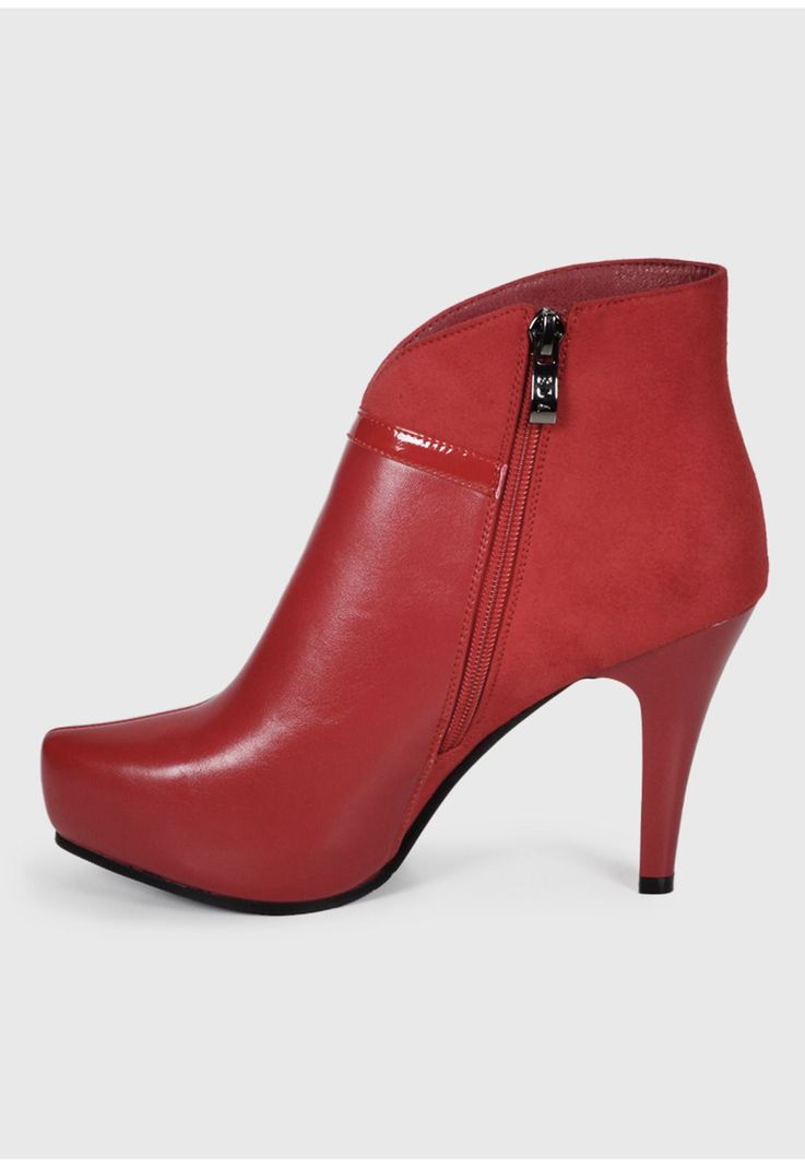 Botín Mujer Levia Rojo -6