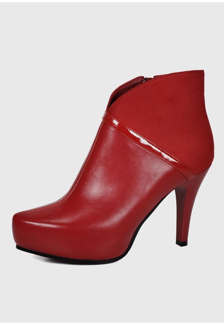 Botín Mujer Levia Rojo -1