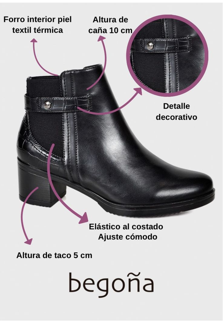 Botín Mujer Defne Negro -2