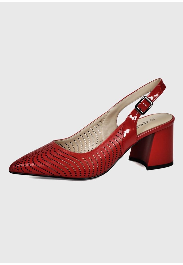 Sandalia Cuero Cecile Rojo-0