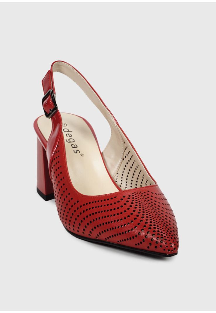 Sandalia Cuero Cecile Rojo-5