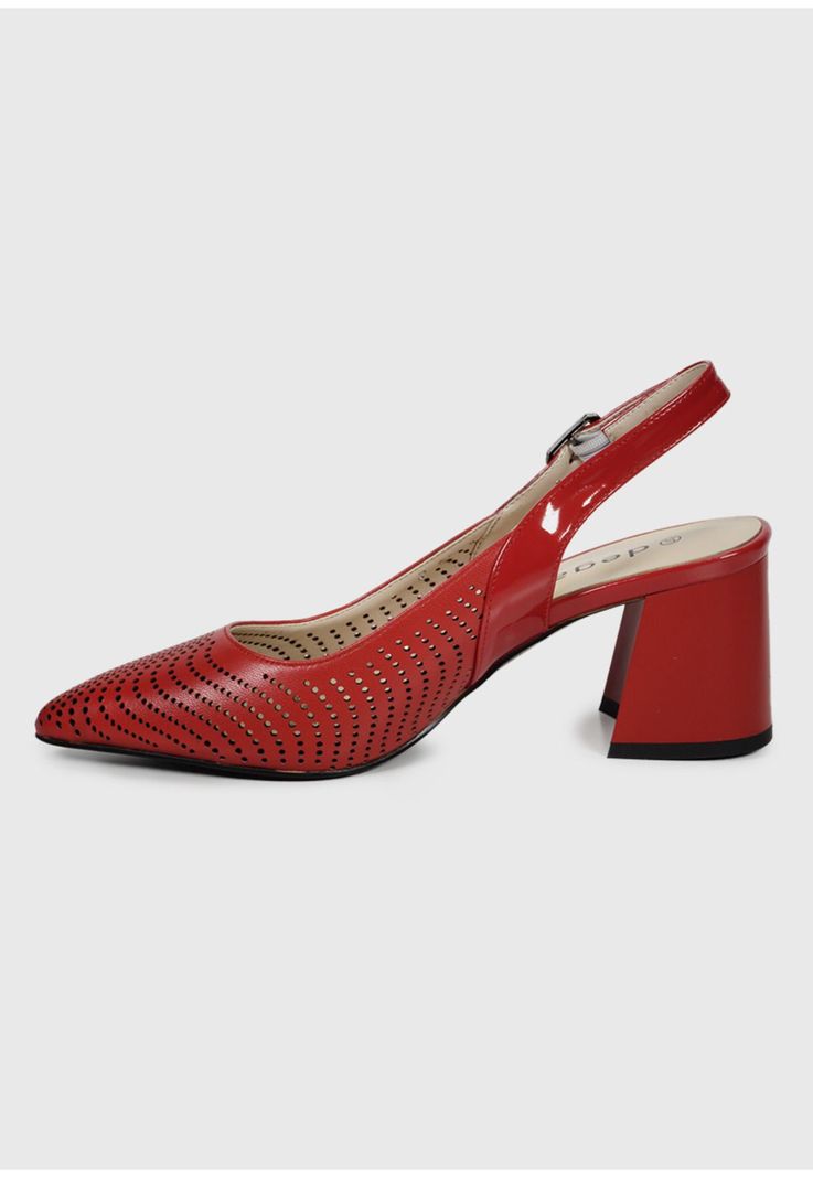 Sandalia Cuero Cecile Rojo-6