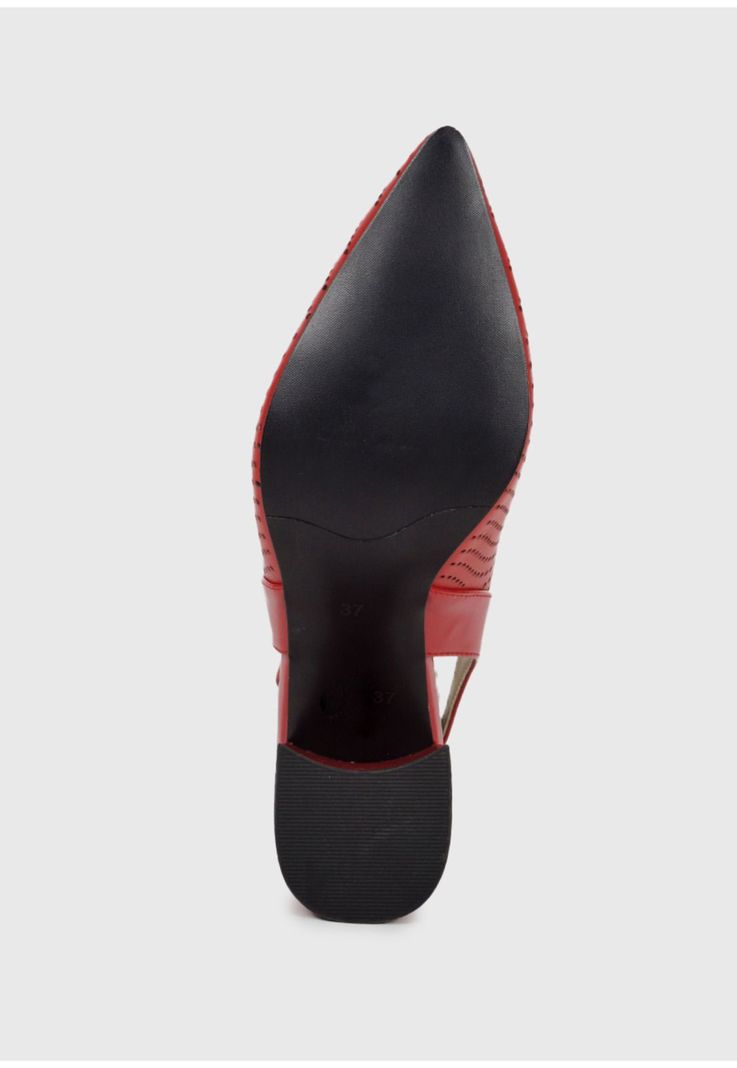 Sandalia Cuero Cecile Rojo-7
