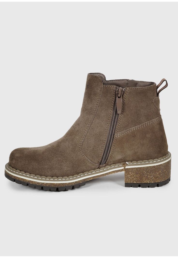 Botín Mujer Cuero Yuquerí Taupe-6