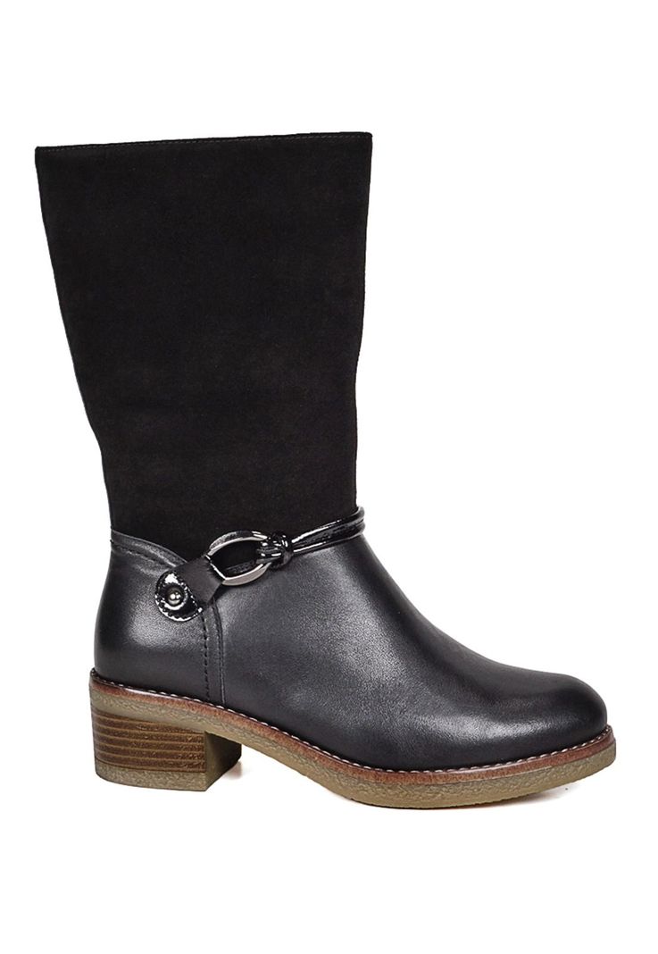 Botin Cuero Arambe Negro 35