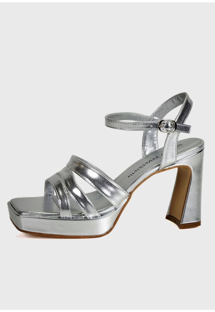 Sandalia Petral Plateado-0