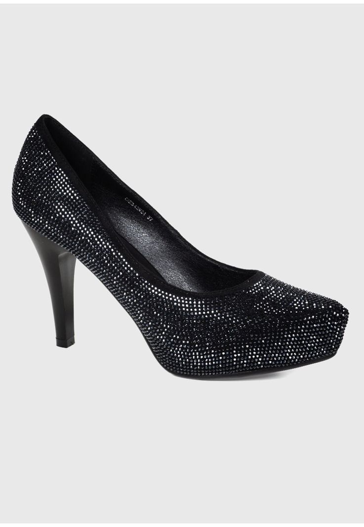 Zapato Candela Negro con brillos-2