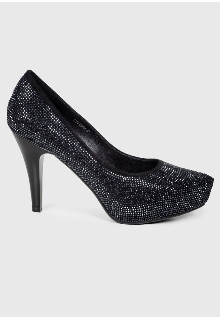 Zapato Candela Negro con brillos-3