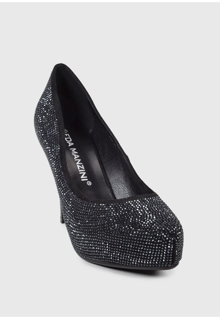 Zapato Candela Negro con brillos-5
