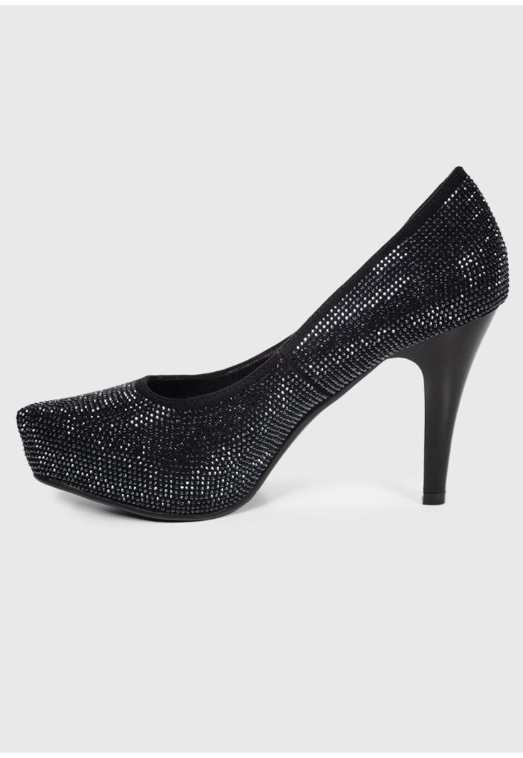 Zapato Candela Negro con brillos-6