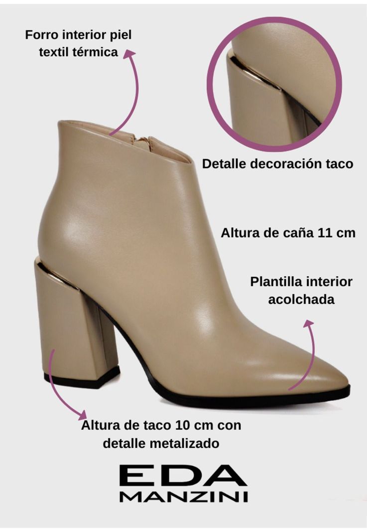 Botín Mujer Ariaza Beige -2