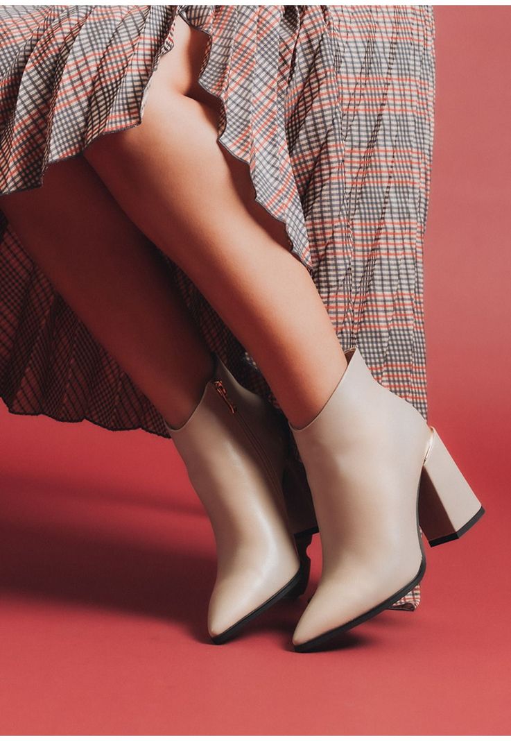 Botín Mujer Ariaza Beige -0