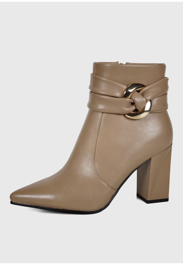 Botín Mujer Debra Beige -0