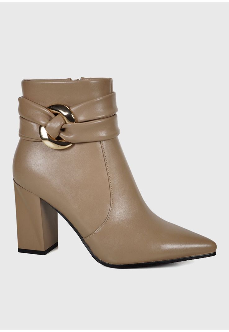 Botín Mujer Debra Beige -1
