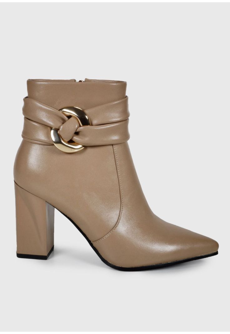 Botín Mujer Debra Beige -3