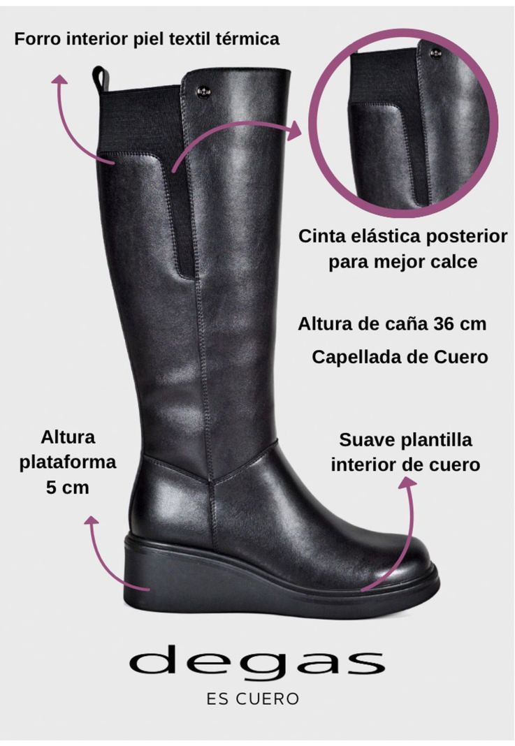 Bota Cuero Emel Negro-2