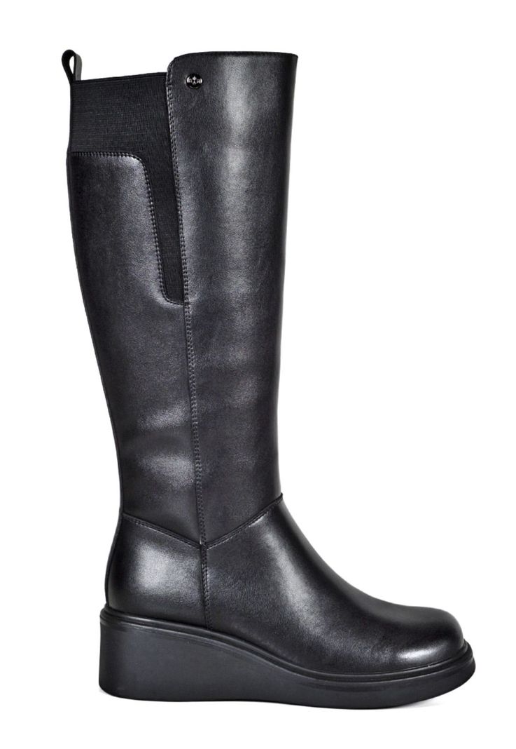 Bota Cuero Emel Negro 35