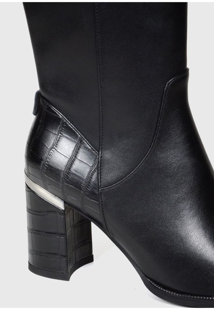 Bota Mujer Cuero Amarula Negro-6