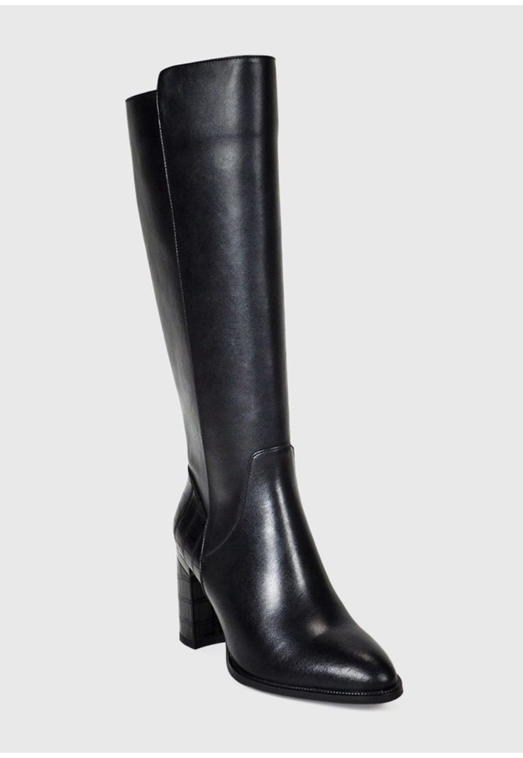 Bota Mujer Cuero Amarula Negro-3