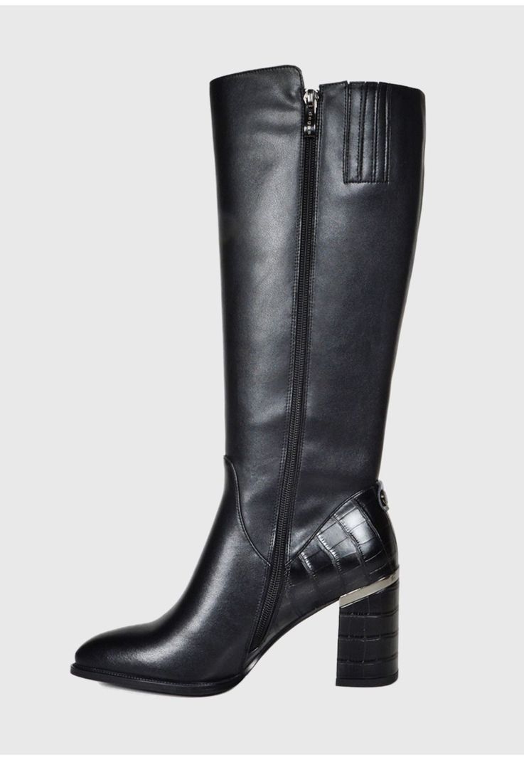Bota Mujer Cuero Amarula Negro-5