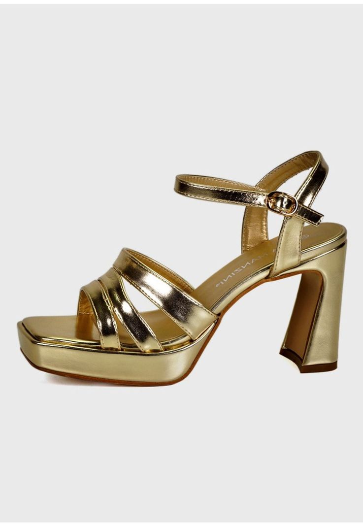 Sandalia Petral Dorado-0