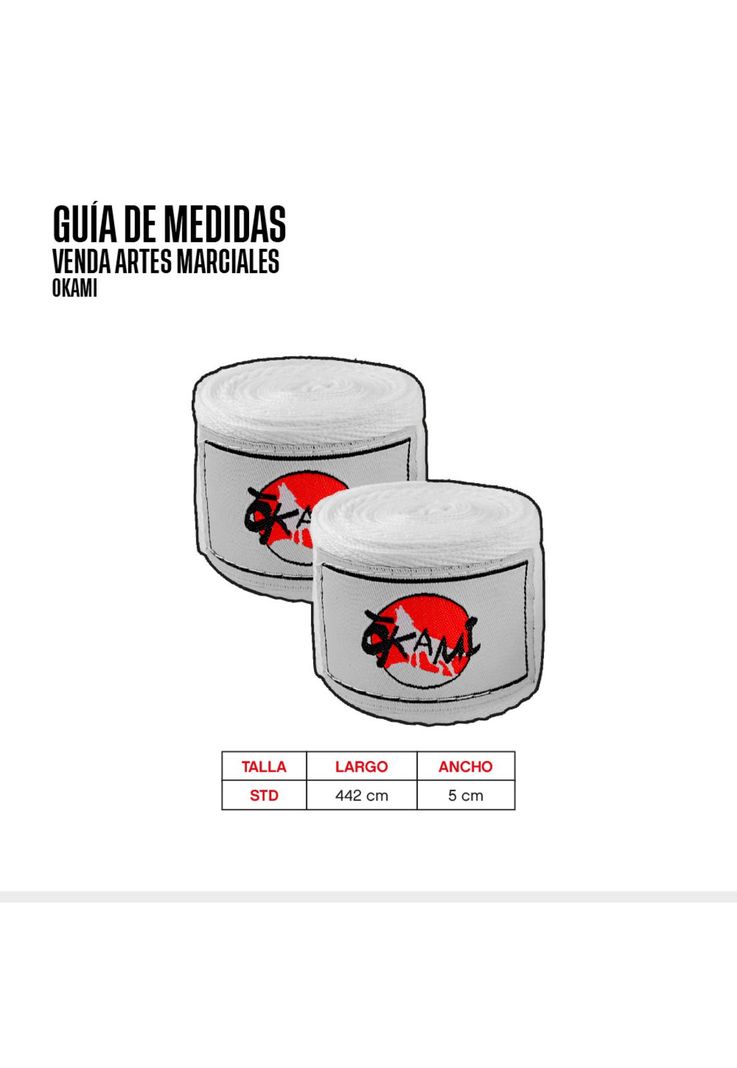 Venda Artes Marciales Okami Blanco-2