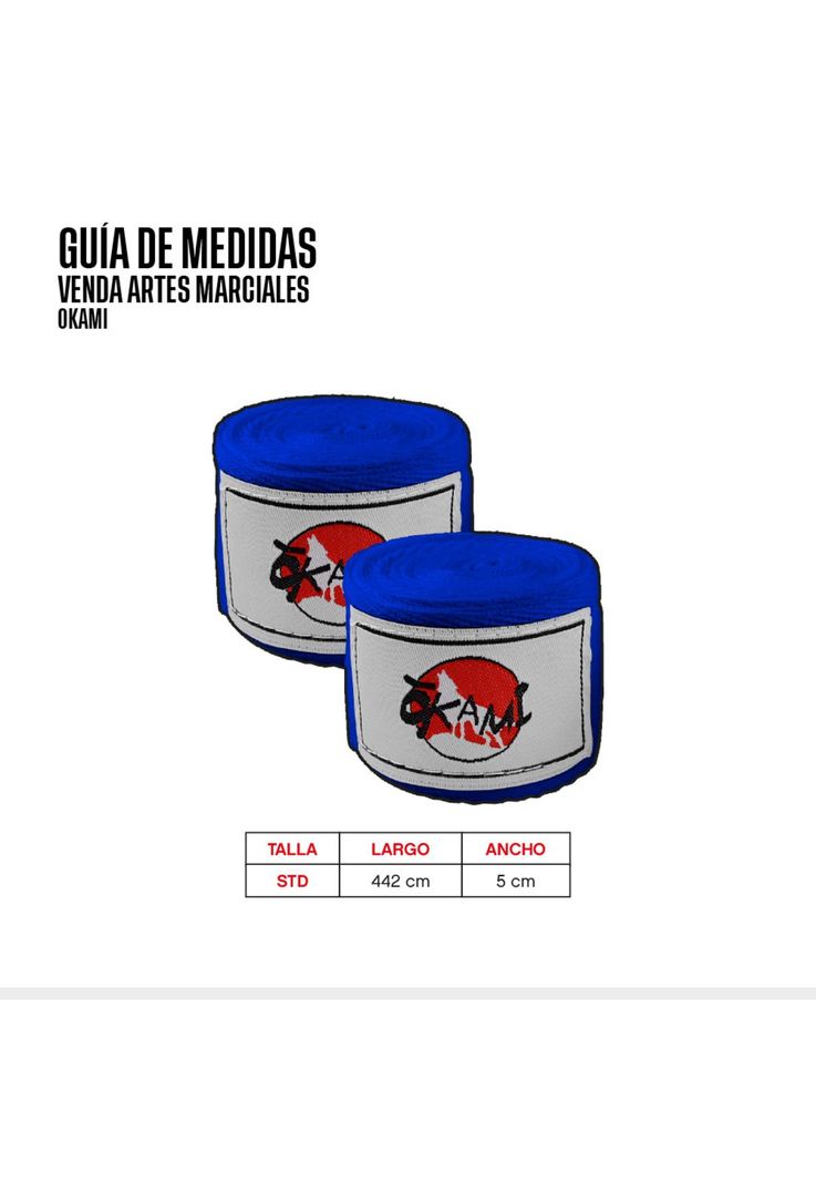 Venda Artes Marciales Okami Azul Rey-1