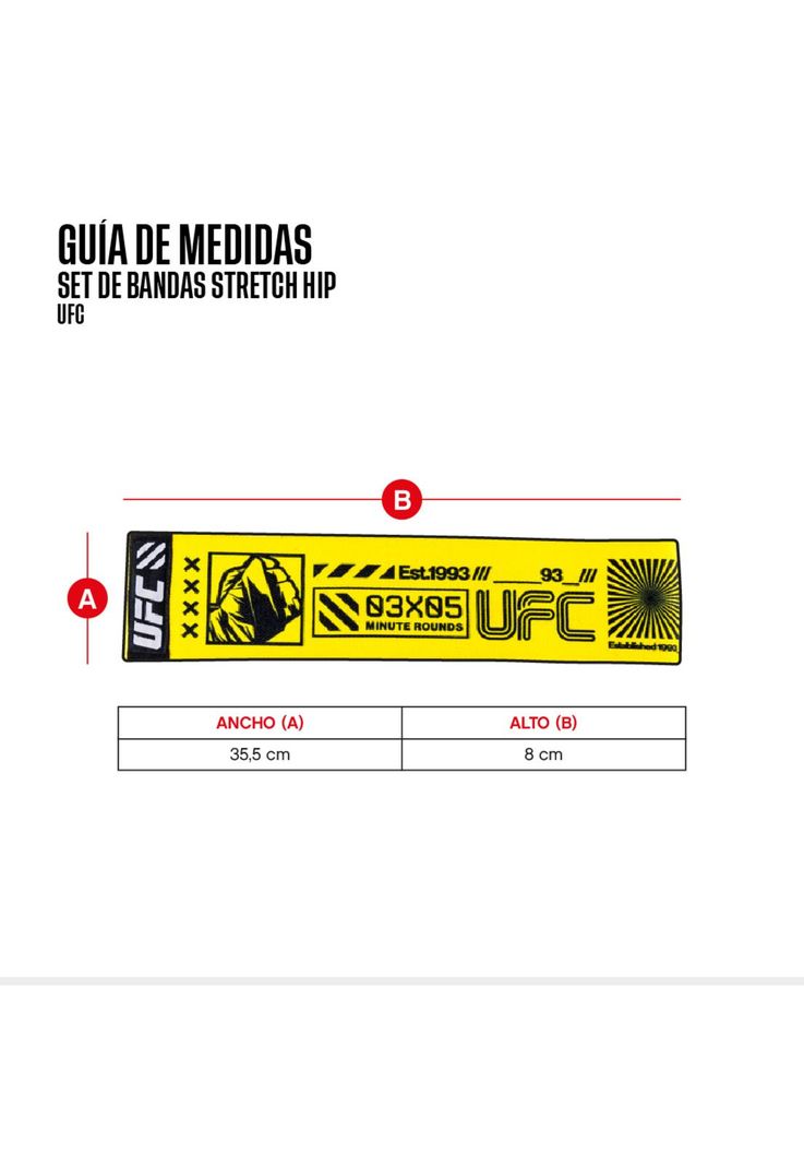 SET DE BANDAS UFC STRETCH HIP-5