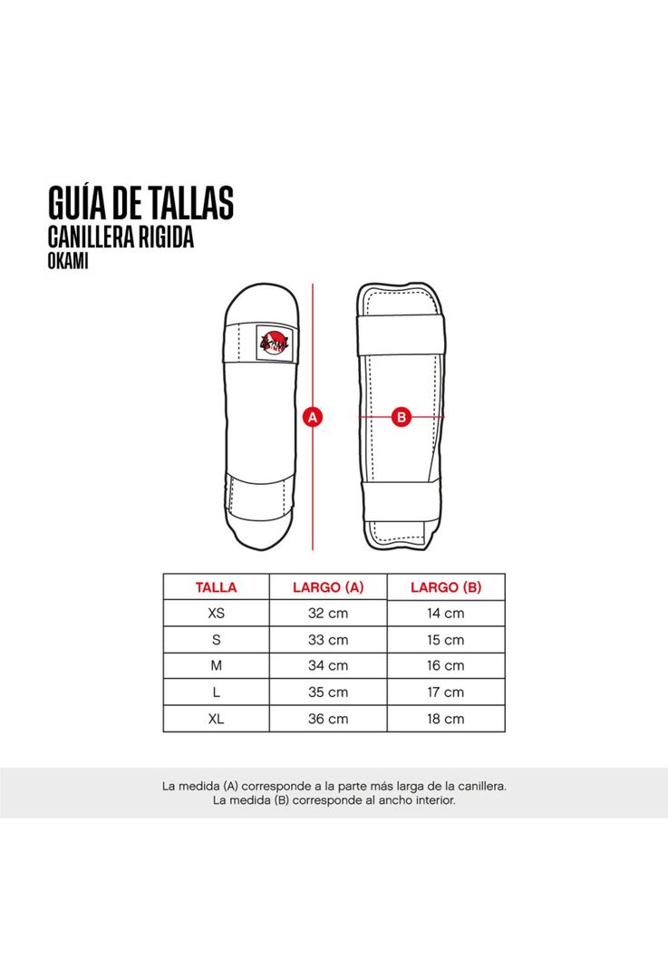 CANILLERA RIGIDA OKAMI TKD BL-1