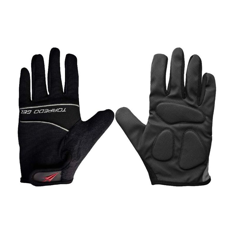 Guante Torpedo Ciclista Gel Largo Negro