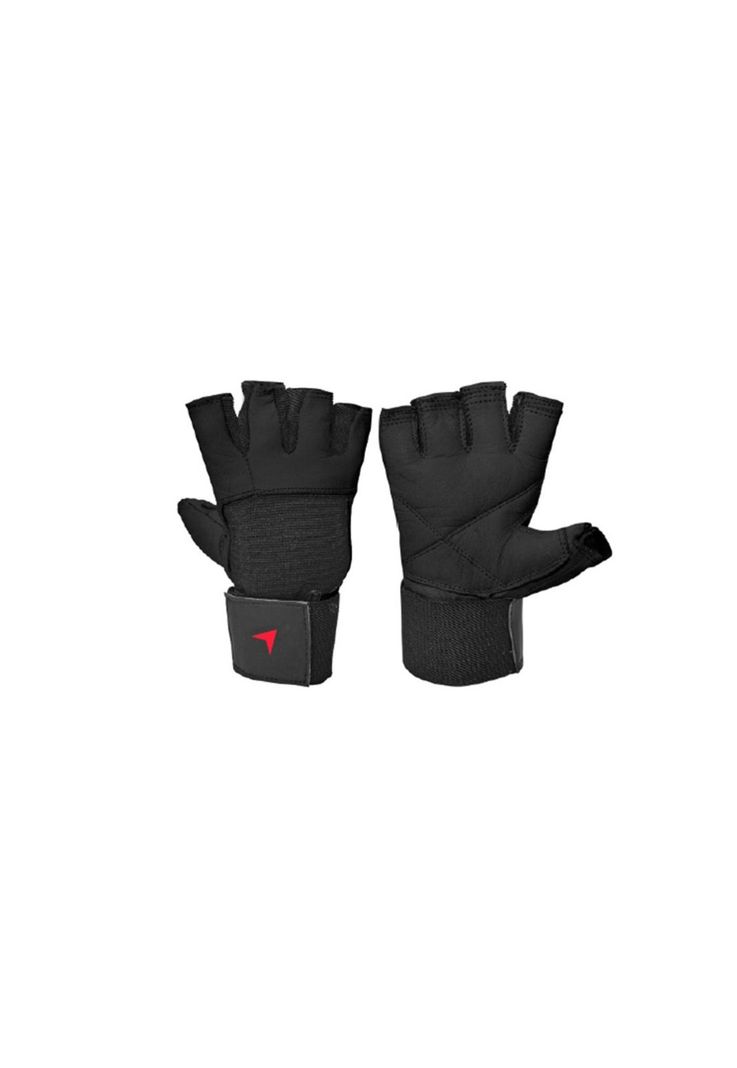 Guante Fitness Torpedo Cuero Muñeca Negro-0