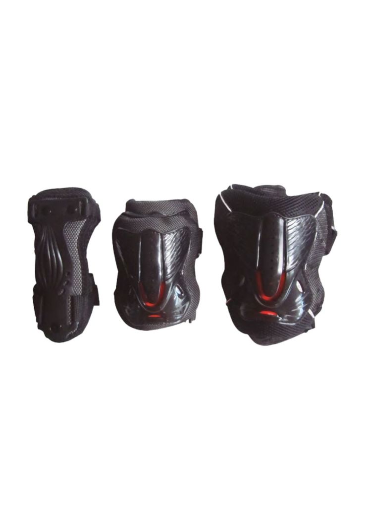 Set Protecciones Rider Evo Negro - Rojo