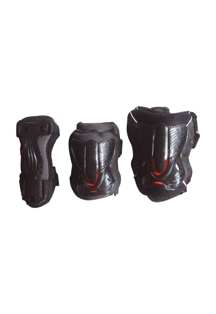 Set Protecciones Rider Evo Negro - Rojo -1