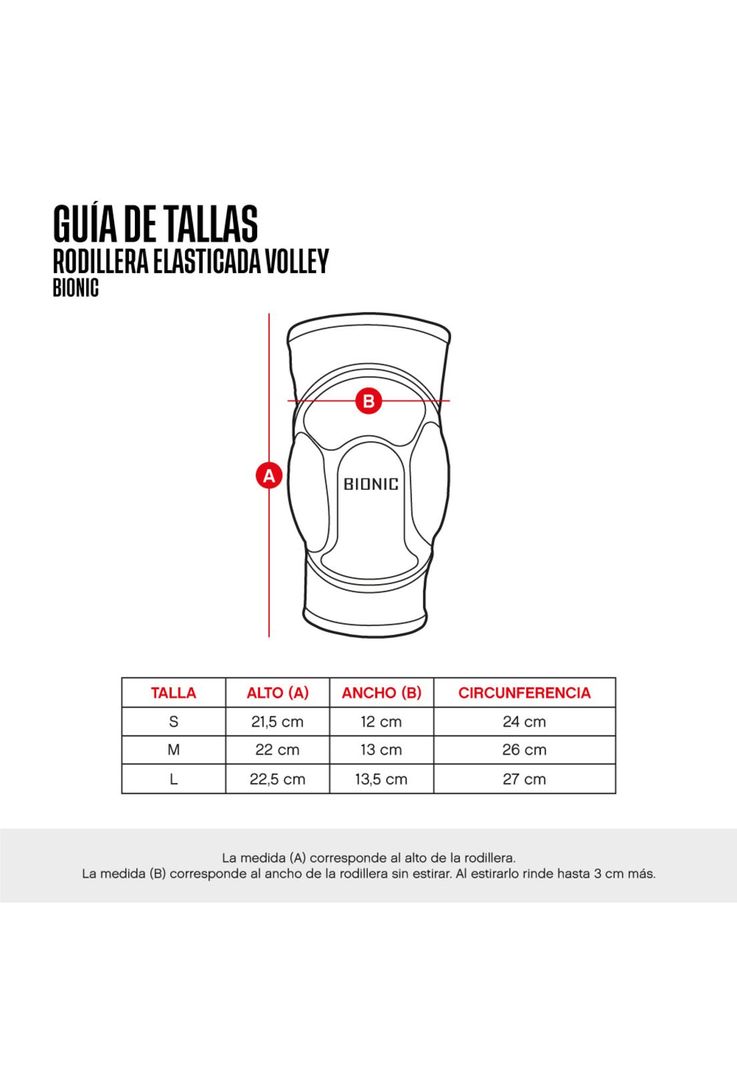RODILLERA ELASTICADA BIONIC VOLLEY PAR NEGRO -1