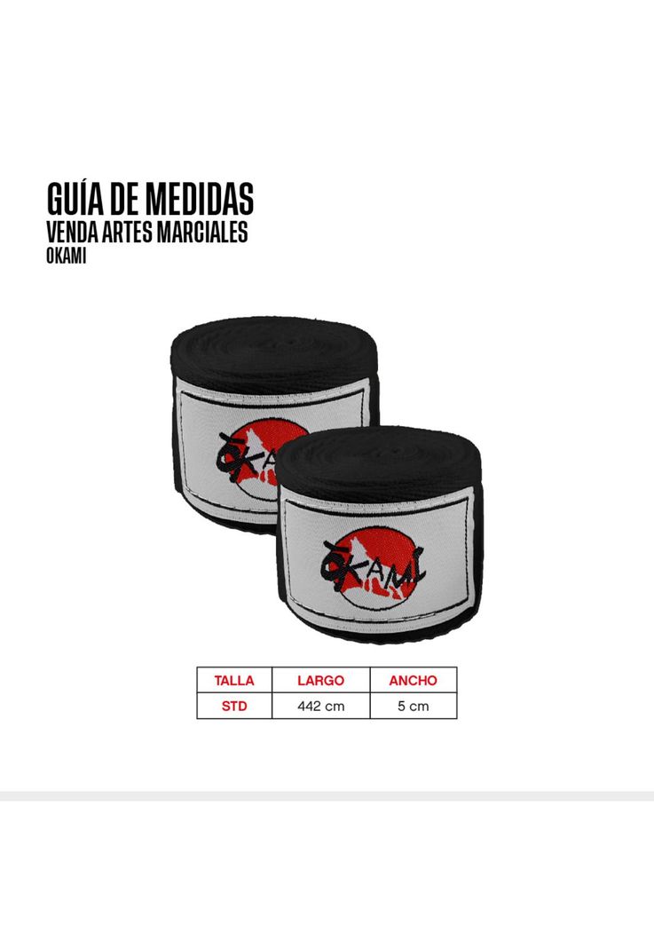 Venda Artes Marciales Okami Negro-1