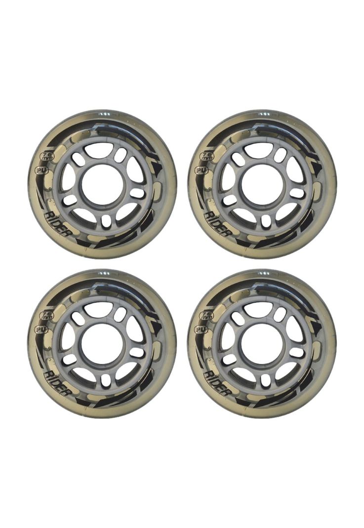 Set 4 Ruedas Rider Repuesto Transparente 76 mm-0