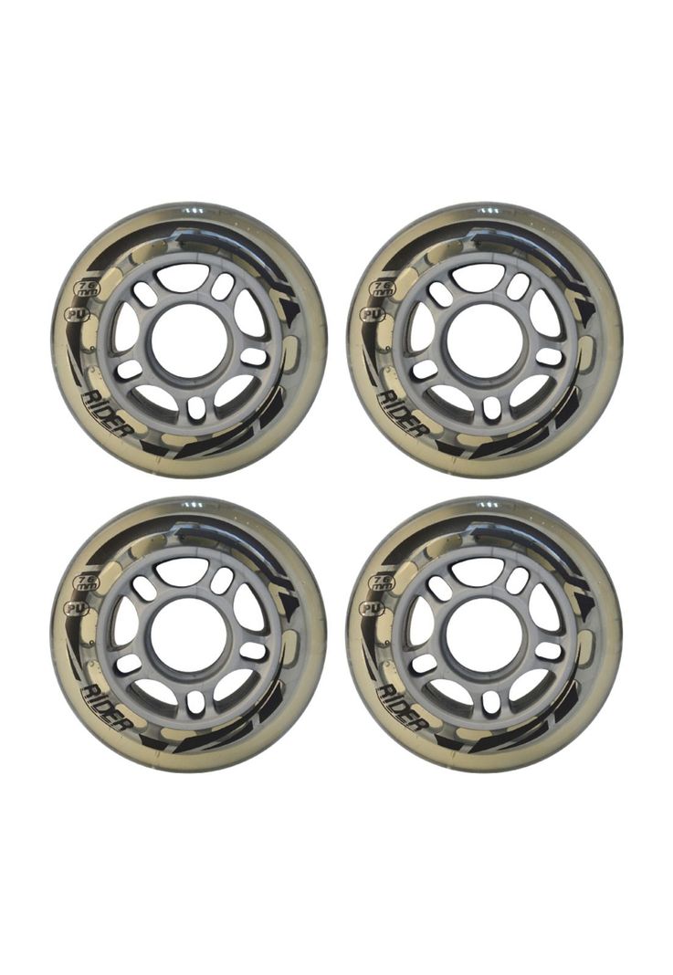 Set 4 Ruedas Rider Repuesto Transparente 76 mm-2