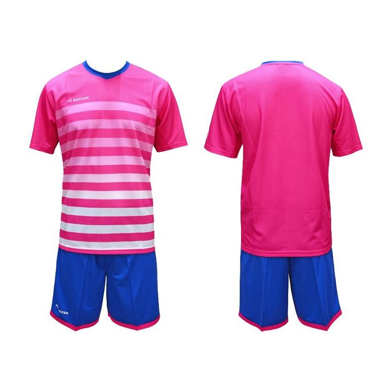 Set Camiseta + Short Ho Soccer Line Fucsia - Azul-0