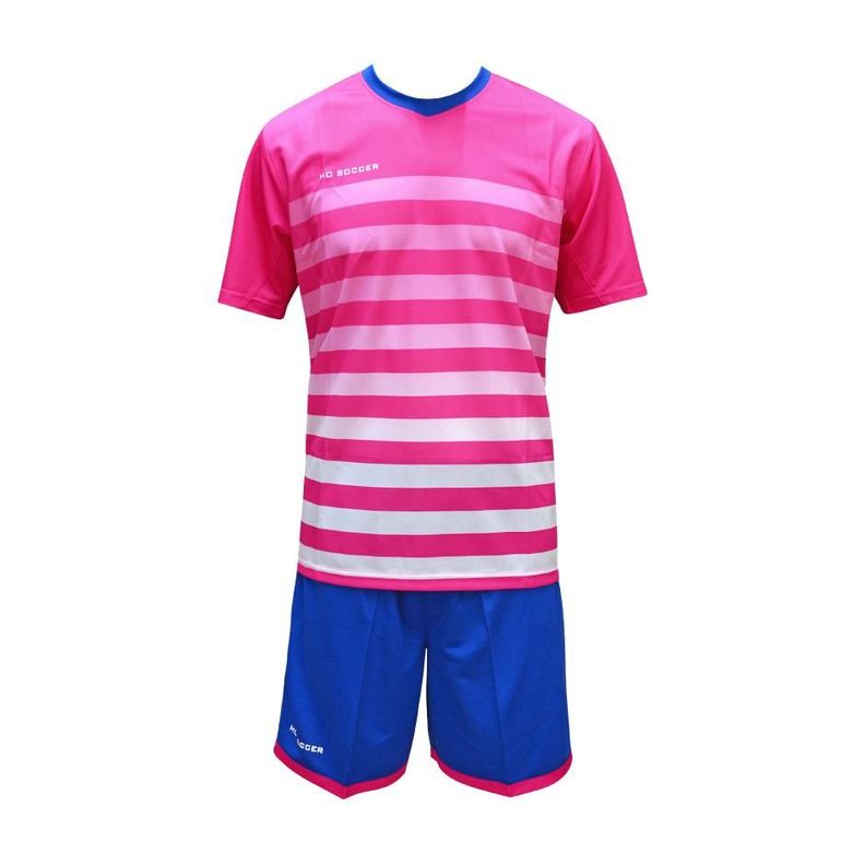 Set Camiseta + Short Ho Soccer Line Fucsia - Azul-1