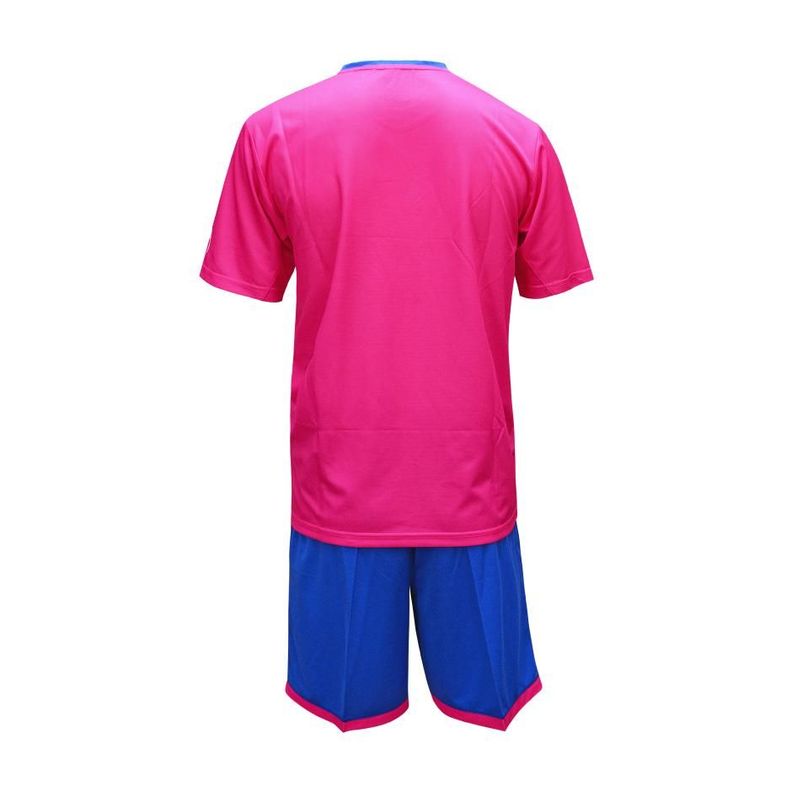 Set Camiseta + Short Ho Soccer Line Fucsia - Azul-2