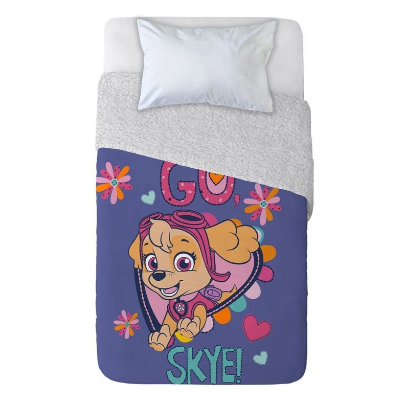 Plumon Sherpa Infantil Disney Marvel Apto 1 Pl Y 1.5 Pl Paw Patroll Niña Ruffi-0