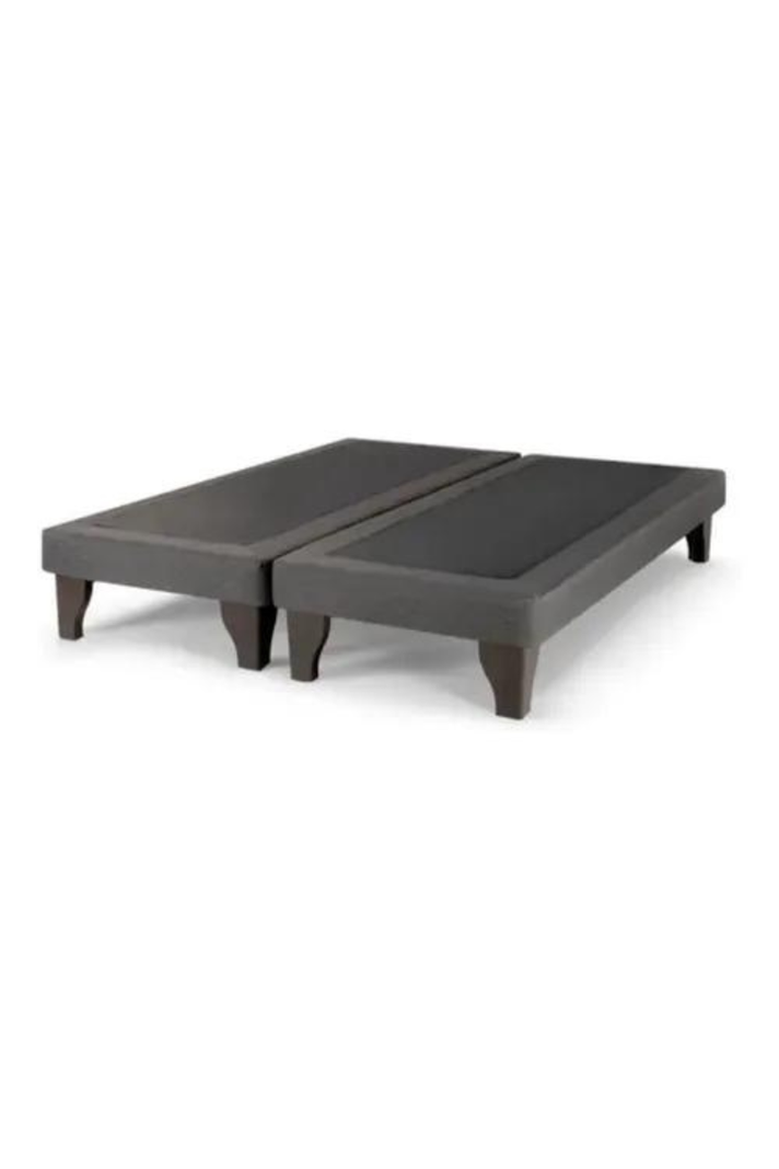 Base Cama Europea Gris Grafito Lino 2 Plaza 150X190-0