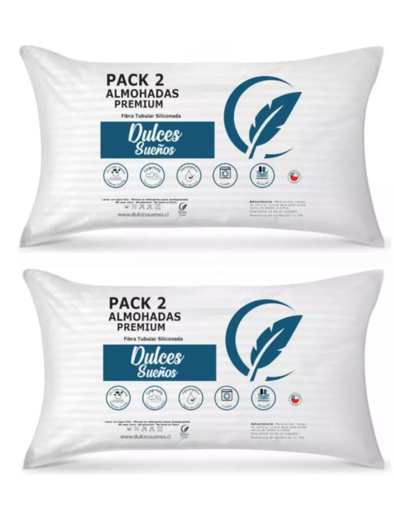 Almohadas Set De 4 Premium De 50x70 Cm Dulces Sueños-0